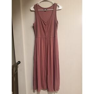 Frye Sleeveless Tank Midi Dress Size Small Button Front Coastal Casual